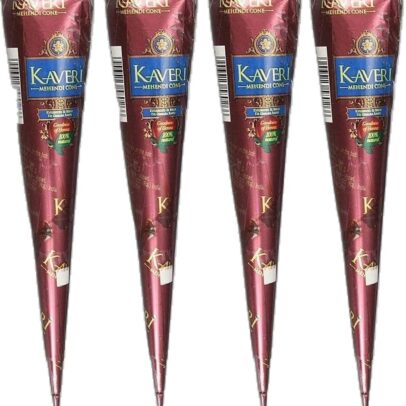 Kaveri Herbal Mehendi Cones Pack of 12 ready-to-use natural henna cones for bridal, festive and traditional mehendi designs