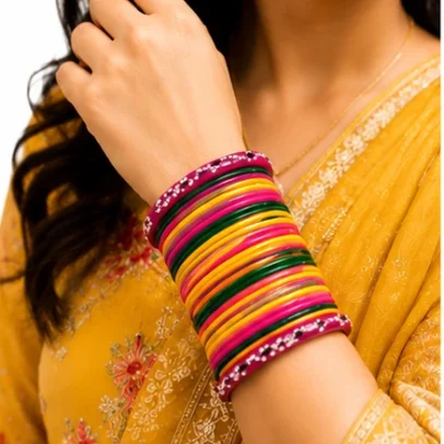 Multicolor Designer Bangles Set for Women,.