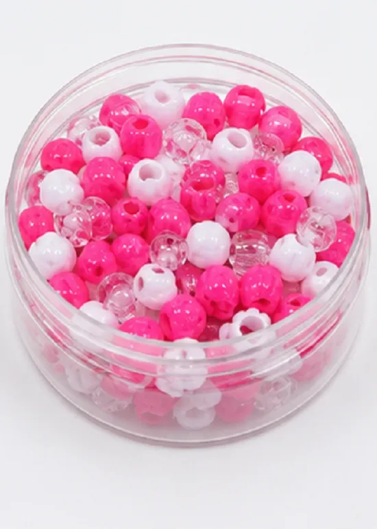 Multicolor Plastic Pony Beads for Jewellery Making & DIY Crafts | Assorted Craft Beads Pack - Image 3