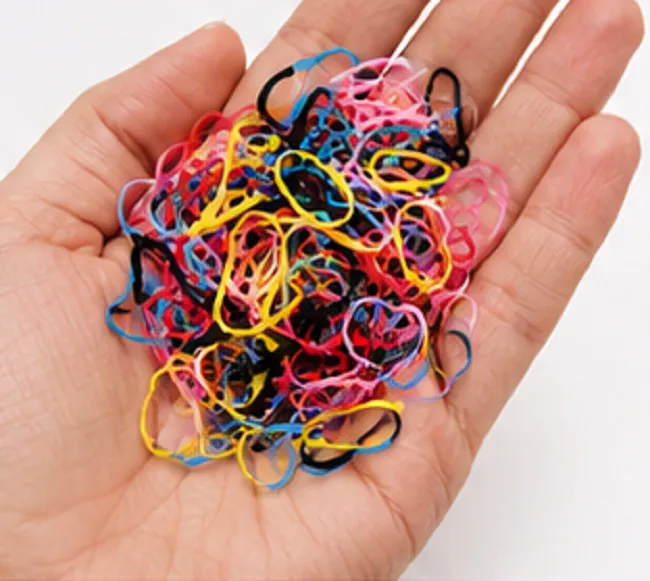 Multicolor Rubber Bands Pack of 500 Pcs | Assorted Color Elastic Bands for Office, School, Craft & Home Use - Image 2