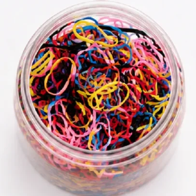 Multicolor rubber bands pack of 500 pieces assorted color elastic bands for office school craft and home use.