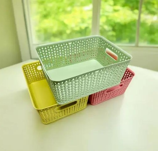 Multipurpose Plastic Storage Basket with Handles - Image 4