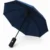 Navy blue automatic pocket umbrella with one-touch auto open close button and waterproof foldable design.