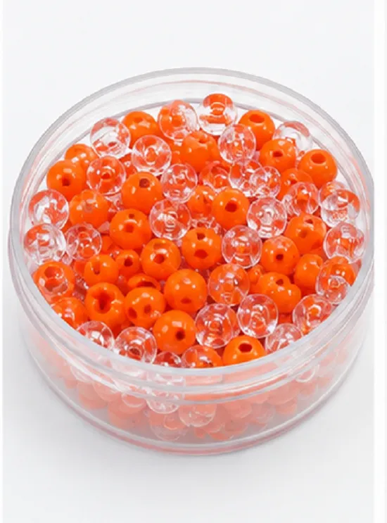 Orange & Crystal Pony Beads for Jewellery Making | Plastic Craft Beads for Bracelets, Necklaces & DIY Projects - Image 4