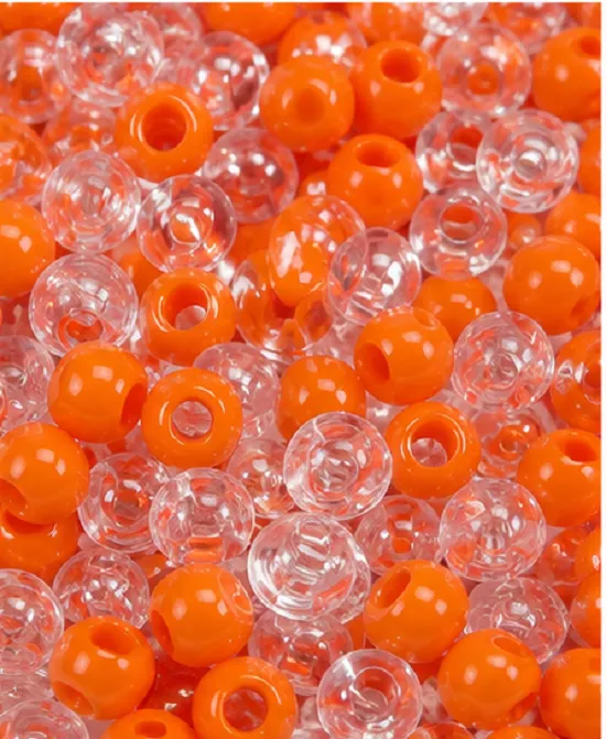 Orange & Crystal Pony Beads for Jewellery Making | Plastic Craft Beads for Bracelets, Necklaces & DIY Projects - Image 5