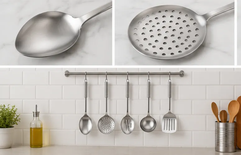 Stainless Steel Kitchen Utensil Set Pack of 5 – Cooking & Serving Tools - Image 5