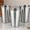 Pack of 6 stainless steel tumbler drinking glasses