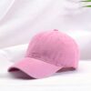 Pastel pink adjustable baseball cap for women with curved visor and breathable design for casual outings, sports and outdoor activities