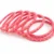 Pink floral beaded bangles set of 24 with golden bead detailing for women and girls.