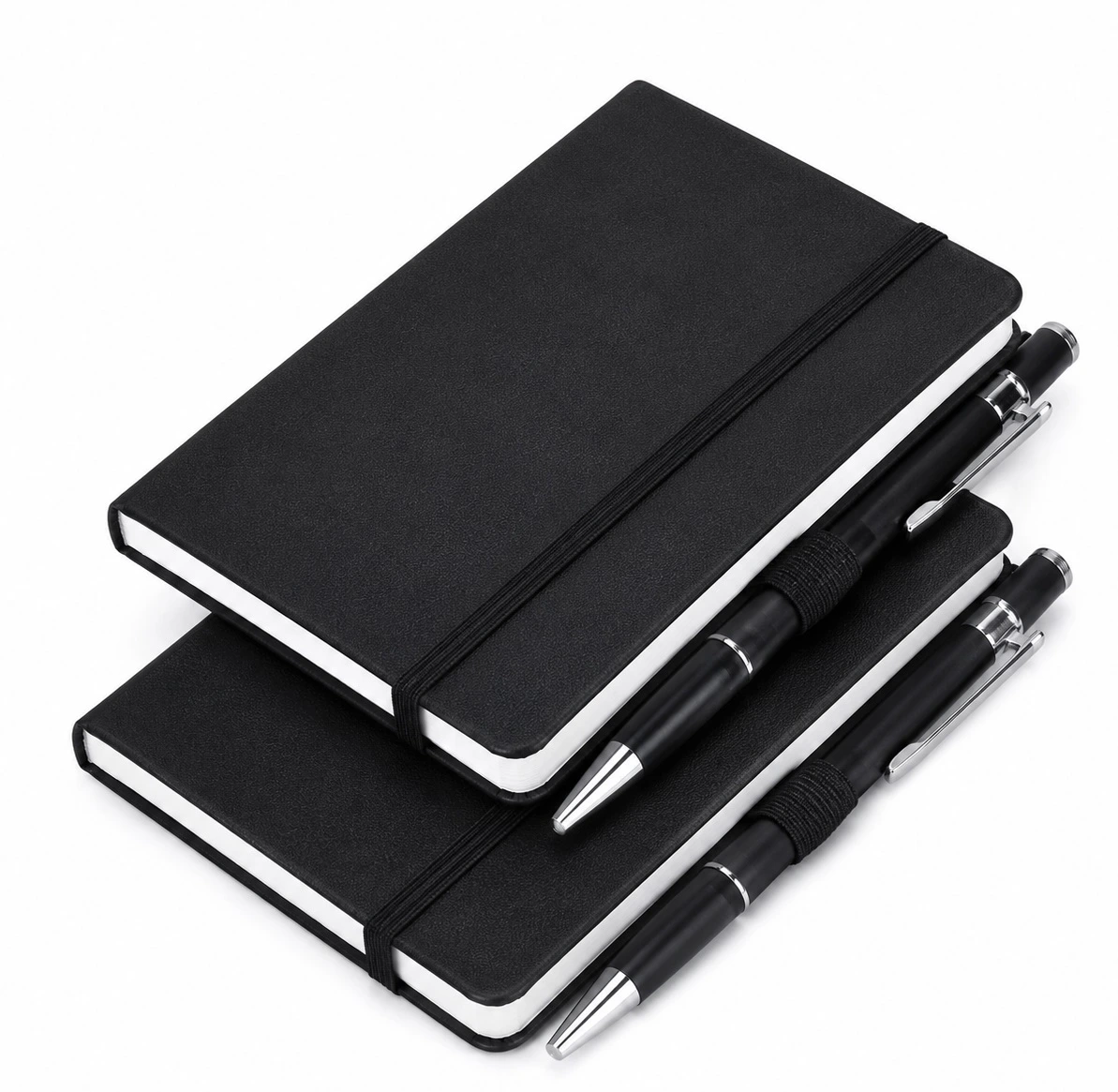 Premium Executive Pocket Notebook with Elastic Closure Hard Cover Journal Diary
