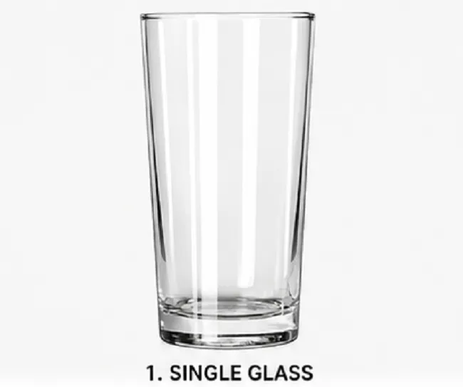 Premium Glass Drinking Tumbler Set Pack of 6 | Transparent Water, Juice & Beverage Glasses - Image 5