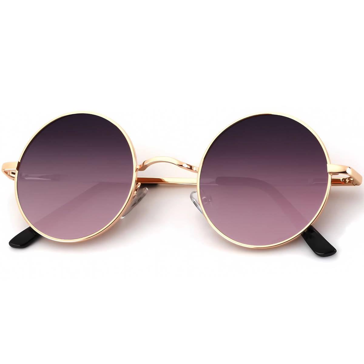 Retro Round Frame Sunglasses for Men and Women Vintage Fashion Eyewear - Image 6
