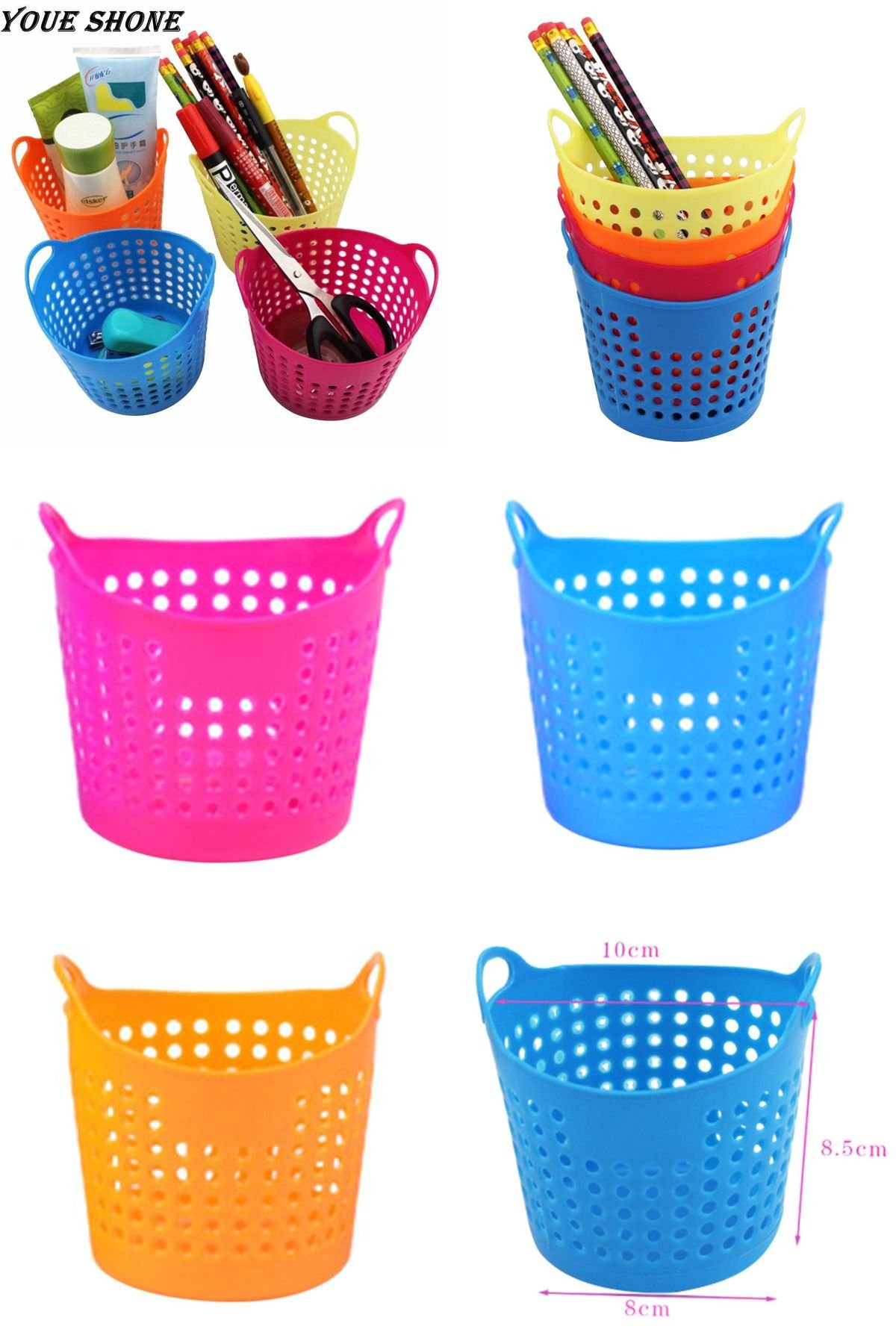 Round Plastic Utility Basket with Side Handles | Multipurpose Storage Basket - Image 3