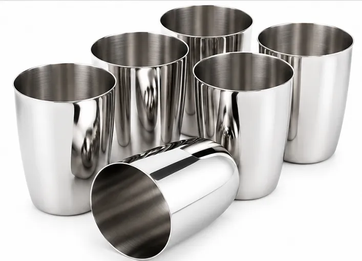 Stainless Steel Drinking Glass Set Pack of 6 | Premium Steel Tumblers for Water, Juice & Daily Use - Image 6