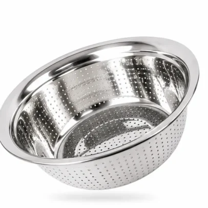 Stainless steel colander strainer bowl with drainage holes