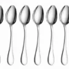 Stainless steel tea spoon set pack of 6 with mirror finish for tea coffee desserts and dining use.