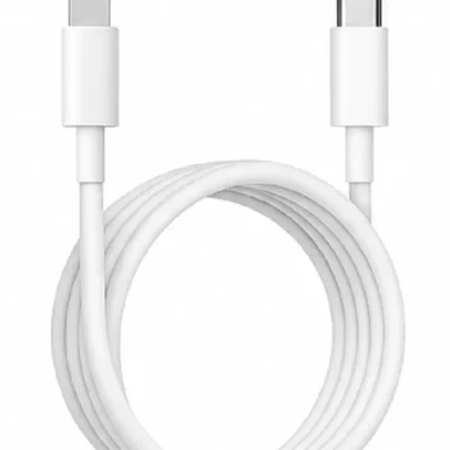 White USB-C to Lightning fast charging cable for iPhone, iPad and Apple devices.