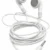 White wired stereo earphones with 3.5mm audio jack for smartphones laptops tablets and music devices.
