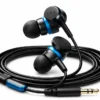 Wired in-ear earphones with microphone, 3.5mm audio jack and deep bass stereo sound for mobile phones and laptops.