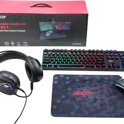 Acer ACR300 Gaming Combo Kit Keyboard Mouse Headset & Mouse Pad