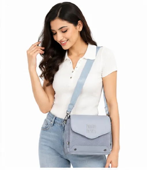 Min Min Sky Blue Women's Sling Bag | Premium Crossbody Shoulder Bag for Daily Use - Image 8