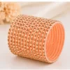 24 Pcs Peach Gold Designer Bangles Set for Women with Golden Stone Traditional Chudi Collection
