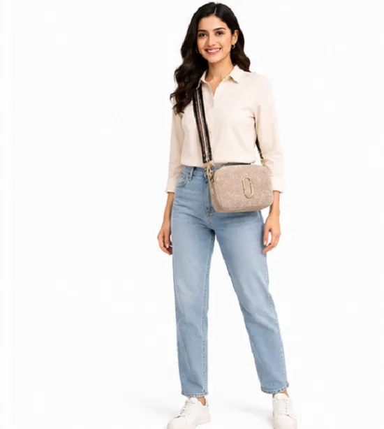Beige Floral Women's Crossbody Sling Bag | Premium Designer Shoulder Bag for Daily Use - Image 6