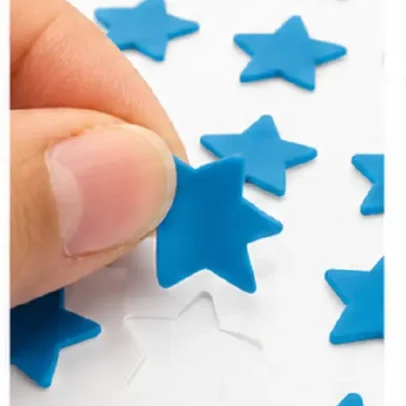 Blue Star Shape Velvet Bindi Pack of 5 Sheets Self Adhesive Designer Bindis