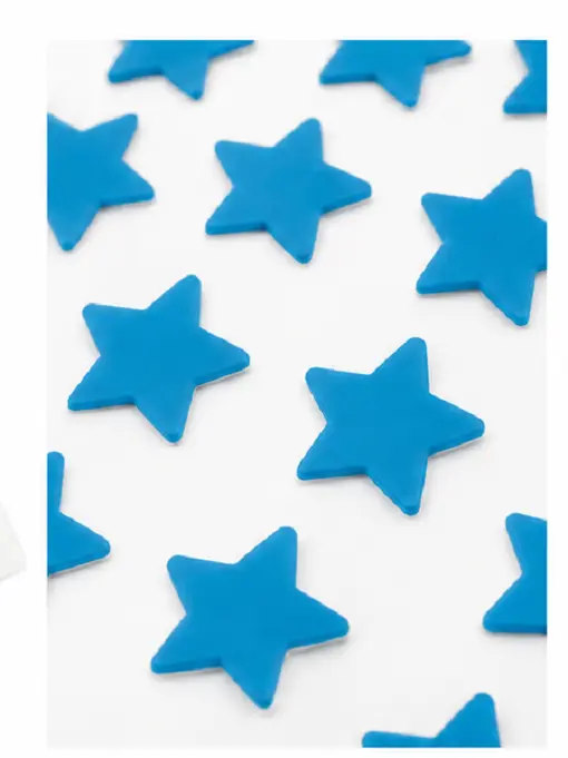 Blue Star Shape Velvet Bindi Pack of 5 Sheets | Self Adhesive Designer Bindis - Image 4