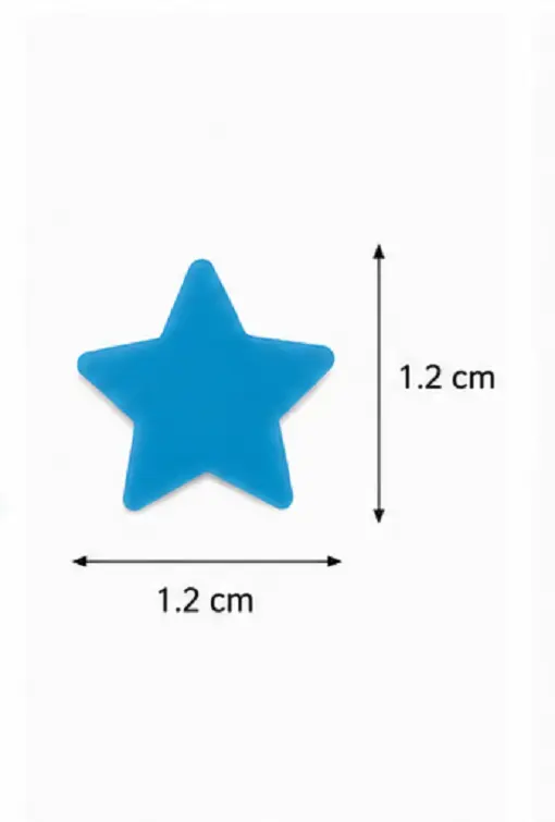 Blue Star Shape Velvet Bindi Pack of 5 Sheets | Self Adhesive Designer Bindis - Image 5