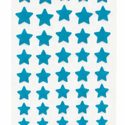 Blue star shape velvet self adhesive bindi stickers pack of 5 sheets for women and girls suitable for festivals, weddings, pooja, dance performances and traditional ethnic wear.