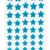 Blue star shape velvet self adhesive bindi stickers pack of 5 sheets for women and girls suitable for festivals, weddings, pooja, dance performances and traditional ethnic wear.