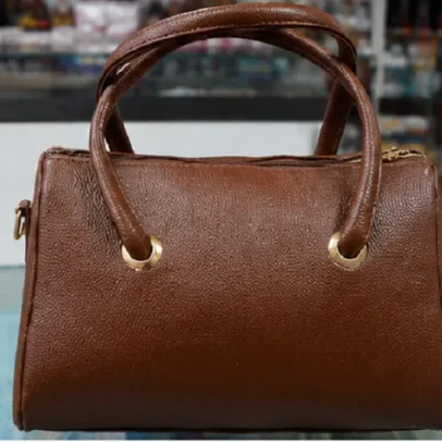 Brown Women's Boston Handbag with Dual Handles Premium Leather Look Office Bag for Shopping Travel and Daily Use