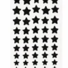 Black star shape velvet self adhesive bindi stickers pack of 5 sheets for women and girls, suitable for weddings, festivals, pooja, dance performances, parties, stage shows and traditional ethnic wear.