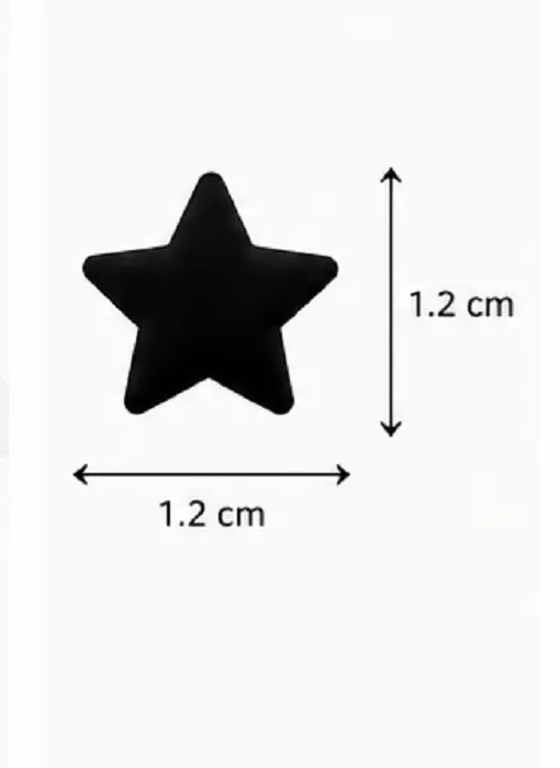 Black Star Shape Velvet Bindi Pack of 5 Sheets | Self Adhesive Designer Bindis - Image 3