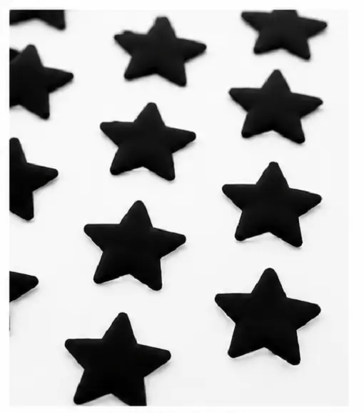 Black Star Shape Velvet Bindi Pack of 5 Sheets | Self Adhesive Designer Bindis - Image 6