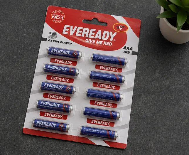 Eveready AAA 912 Extra Power Batteries Pack of 10 | 1.5V Dry Cell Batteries - Image 4