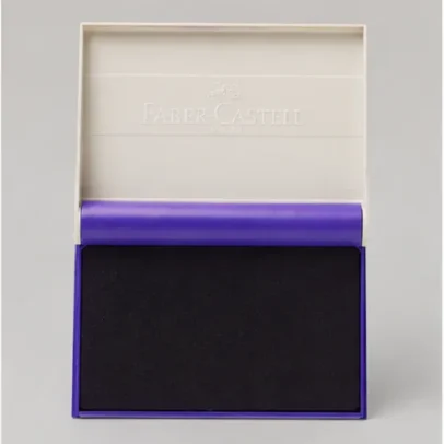 Faber-Castell violet stamp pad with premium ink for clean and sharp stamp impressions on office documents, school records and business paperwork.