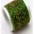 Green designer glass bangles set of 30 pieces featuring gold dot detailing for women and girls, ideal for weddings, festivals, pooja, bridal wear, parties and traditional ethnic occasions.