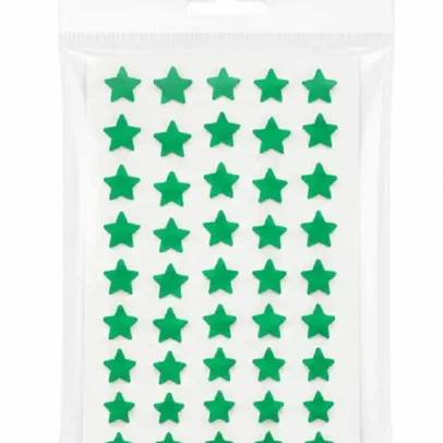 Green Star Shape Velvet Bindi Stickers – Pack of 5 Sheets Self Adhesive Designer Fancy Bindis for Women & Girls,..