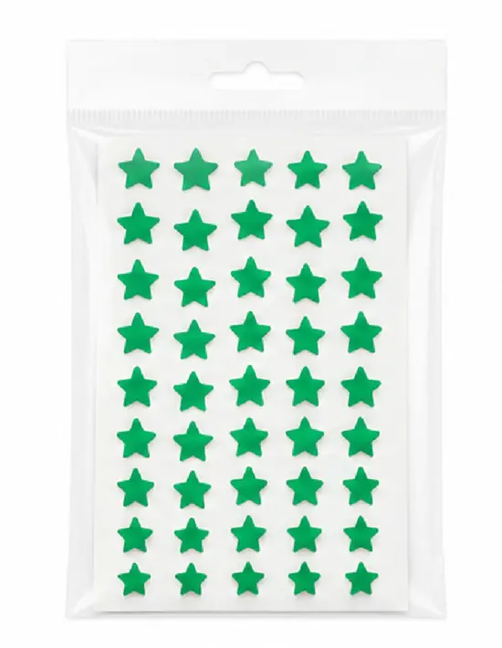 Green Star Shape Velvet Bindi Stickers – Pack of 5 Sheets | Self Adhesive Designer Fancy Bindis for Women & Girls - Image 2