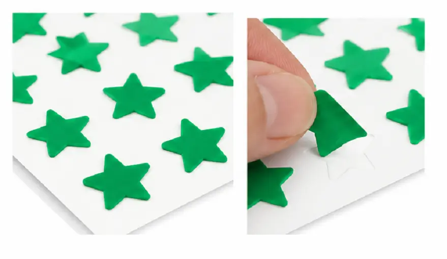 Green Star Shape Velvet Bindi Stickers – Pack of 5 Sheets | Self Adhesive Designer Fancy Bindis for Women & Girls - Image 3