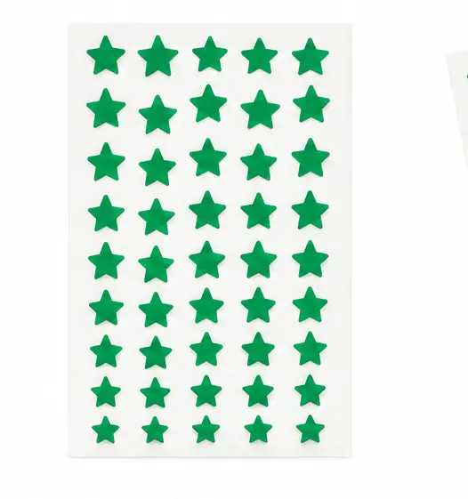 Green Star Shape Velvet Bindi Stickers – Pack of 5 Sheets | Self Adhesive Designer Fancy Bindis for Women & Girls - Image 5
