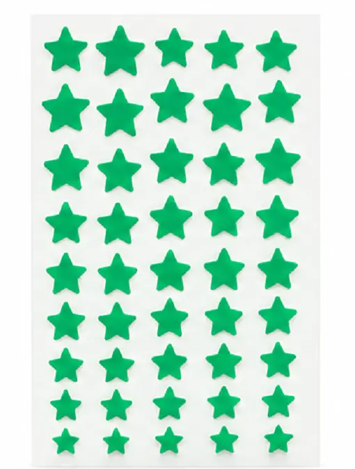Green Star Shape Velvet Bindi Stickers – Pack of 5 Sheets | Self Adhesive Designer Fancy Bindis for Women & Girls - Image 7
