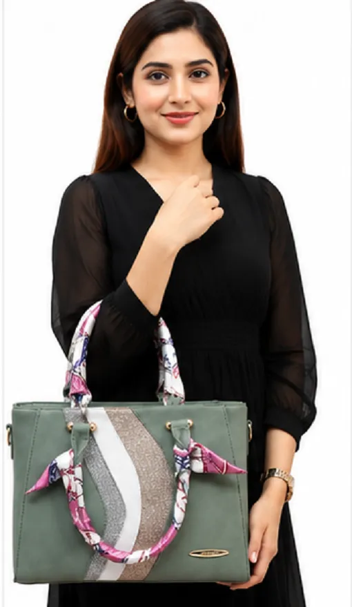 Green Women's Designer Handbag | Premium Tote Bag for Office, Shopping & Daily Use - Image 5