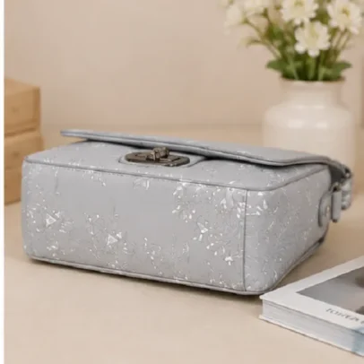 Grey Floral Womens Crossbody Sling Bag,.,