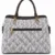 Grey Printed Women's Tote Handbag with Dual Handles Premium Office Shoulder Bag for Shopping Travel and Daily Use