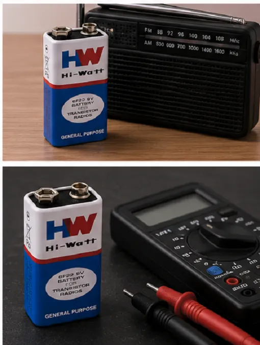 Hi-Watt 9V Battery (6F22) | General Purpose Battery - Image 2