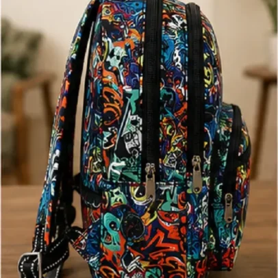 Kids Multi-Color Printed School Backpack Lightweight Travel & Casual Backpack for Boys & Girls.