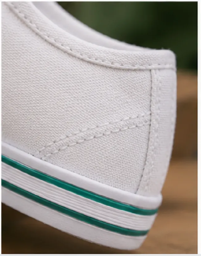 Kids White Canvas School Shoes | Lightweight Lace-Up Shoes for Boys & Girls (4–7 Years) - Image 3